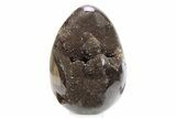 Septarian Dragon Egg Geode - Black Crystals #267336-1